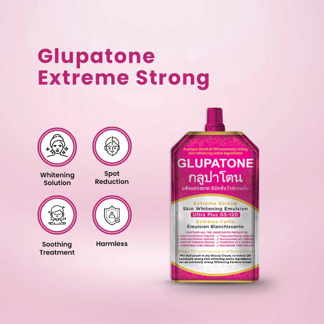 Pack of 3: 1 Glupatone Strong whitening Emulsion+ 2 Homeo cure beauty cream - PREMIUM PICKS