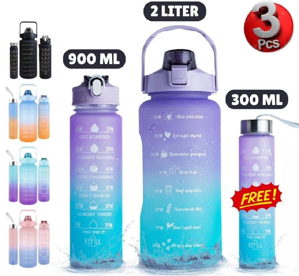 Pack of 3 Motivational Leakproof Water bottles - PREMIUM PICKS