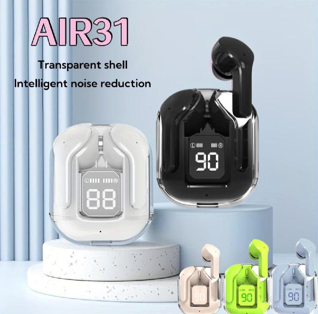 Air 31 Airpods With Crystal Transparent Case - PREMIUM PICKS